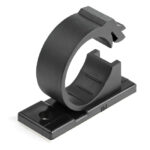StarTech.com 100 clips adhesivos de gestión de cableado en negro, ideal para organizar cables en escritorios y oficinas, modelo CBMCC3 con mordaza de nylon autoadhesiva y clasificación contra fuego UL/94V-2