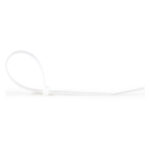 Bridas de nylon de 25cm de largo y 4mm de ancho, color blanco, soportan 22 kg de tensión, paquete de 1000 unidades SKU CBMZT10NK