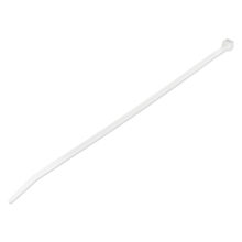 Bridas de nylon de 25cm de largo y 4mm de ancho, color blanco, soportan 22 kg de tensión, paquete de 1000 unidades SKU CBMZT10NK