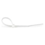 Paquete de 100 bridas ataduras de StarTech.com, 10cm de largo, ancho 2mm, diámetro del haz 22mm, resistencia de 8kg, color blanco, modelo CBMZT4N