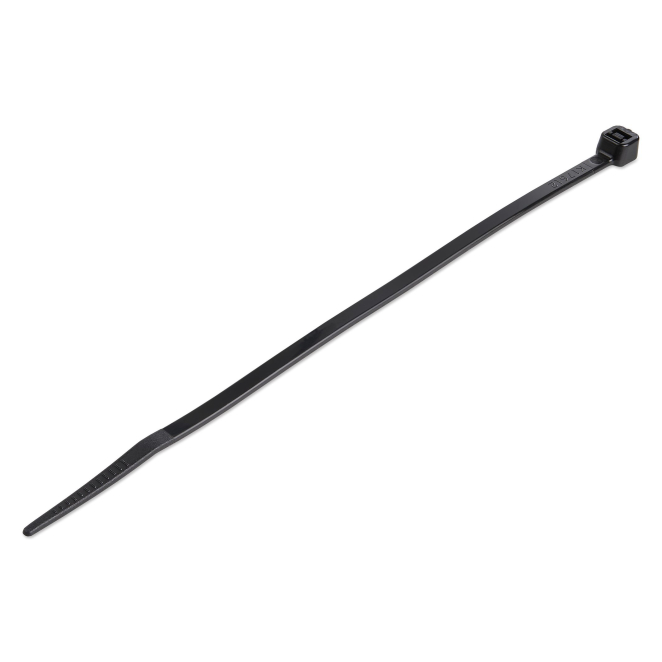 StarTech.com bridas para cables autobloqueantes 15cm con 18kg de resistencia Paquete de 100 bridas para cables StarTech.com de 15 cm, 3 mm de ancho, 39 mm de diámetro del haz y 18 kg de resistencia, modelo CBMZT6B