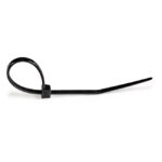 Bridas de nylon de 15cm de StarTech.com, 3 mm de ancho, 39 mm de diámetro, soportan 18 kg de tensión, cierre automático, punta curva, 94V-2/UL, paquete de 1000, negras. SKU: CBMZT6BK