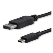 StarTech.com cable de 1m USB C a DisplayPort 1.2 con 4K a 60Hz, especificaciones HBR2, compatible Thunderbolt 3, SKU CDP2DPMM1MB, color negro