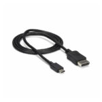 StarTech.com cable de 1m USB C a DisplayPort 1.2 con 4K a 60Hz, especificaciones HBR2, compatible Thunderbolt 3, SKU CDP2DPMM1MB, color negro