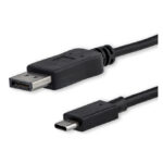 Cable StarTech.com de 1,8 metros USB C a DisplayPort 1.2 con soporte 4K a 60Hz, SKU CDP2DPMM6B. Adaptador convertidor compatible con Thunderbolt 3, color negro
