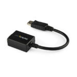 Imagen del convertidor de vídeo StarTech.com que transforma señales DisplayPort a VGA con una resolución de 1920x1200, SKU DP2VGA2