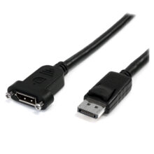 StarTech.com Cable de 91cm DisplayPort de Montaje en Panel - 4K x 2K - Cable DisplayPort 1.2 de Extensión de Vídeo Macho a Hembra, SKU: DPPNLFM3PW