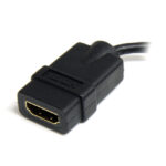 Adaptador Micro HDMI a HDMI StarTech HDADFM5IN de alta velocidad, compatible con vídeo 4K 30Hz. Diseño tipo D, macho a hembra, para monitores o TV Ultra HD.