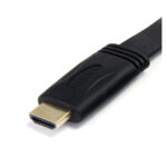 Cable HDMI de 1,8 metros plano y flexible de StarTech.com, tipo A estándar en color negro, SKU HDMIMM6FL