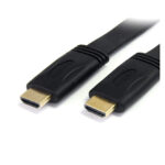 Cable HDMI de 1,8 metros plano y flexible de StarTech.com, tipo A estándar en color negro, SKU HDMIMM6FL