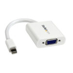 Adaptador de vídeo de StarTech compatible con Mini DisplayPort a VGA, resolución 1920x1200, color blanco, SKU MDP2VGAW.
