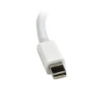 Adaptador de vídeo de StarTech compatible con Mini DisplayPort a VGA, resolución 1920x1200, color blanco, SKU MDP2VGAW.