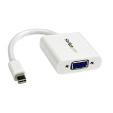 Adaptador de vídeo de StarTech compatible con Mini DisplayPort a VGA, resolución 1920x1200, color blanco, SKU MDP2VGAW.