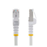 StarTech.com cable de red Ethernet CAT6a de 3 metros en color blanco, Low Smoke Zero Halogen (LSZH), compatible con 10GbE, 500MHz, PoE++ de 100W, diseño Snagless sin pestillo, con conector RJ-45, SKU: NLWH-3M-CAT6A-PATCH