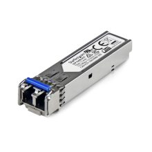 Imagen del módulo transceptor SFP StarTech.com compatible con MSA, 100BASE-LX, Fibra Monomodo (SMF) 100MbE, alcance de 10km y longitud de onda de 1310nm con DDM, SKU SFP100BLXST