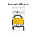 Cable Thunderbolt 3 StarTech de 1 metro, velocidad de 20Gbps, Power Delivery de 100W, SKU TBLT3MM1M, compatible con USB4, Modo Alt DP y Thunderbolt 4