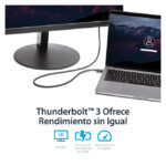 Cable Thunderbolt 3 StarTech de 1 metro, velocidad de 20Gbps, Power Delivery de 100W, SKU TBLT3MM1M, compatible con USB4, Modo Alt DP y Thunderbolt 4