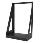 Foto del rack abierto de 2 columnas para servicio pesado 16U de StarTech.com, modelo con SKU 2POSTRACK16 adecuado para servidores y equipos de red.