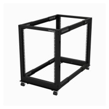Rack de 4 columnas de StarTech.com para equipos de red e informático, modelo 4POSTRACK15U, con ruedas opcionales