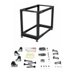 Rack de 4 columnas de StarTech.com para equipos de red e informático, modelo 4POSTRACK15U, con ruedas opcionales