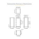 Rack StarTech.com de 25U móvil, marco abierto de 4 columnas, para servidores y equipo de red, SKU 4POSTRACK25U