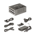 Imagen del StarTech.com Switch PoE/PoE+/PoE++ de 4 Puertos, 95W, 160W de Capacidad, SKU AS445C-POE-INJECTOR, sin Gestionar, para Carril DIN o Montaje en Pared.