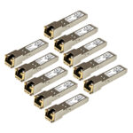 StarTech.com Paquete de 10 Módulos SFP Compatibles con Cisco GLC-T 1000BASE-T, Gigabit Ethernet de 1Gb, SKU GLCT10PKST