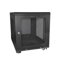 StarTech.com Armario Rack para Servidores 12U 19" con cerradura, ruedas y carriles de montaje ajustables para equipo de red. SKU: RK1233BKM
