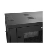 StarTech.com Armario Rack para Servidores 12U 19" con cerradura, ruedas y carriles de montaje ajustables para equipo de red. SKU: RK1233BKM