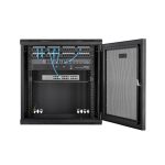 StarTech.com armario rack para servidores de pared, 12U, 19 pulgadas, 4 columnas, ventilado, incluye estante 1U, SKU RK12WALHM