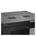 StarTech.com armario rack para servidores de pared, 12U, 19 pulgadas, 4 columnas, ventilado, incluye estante 1U, SKU RK12WALHM