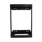 StarTech.com rack de servidores abierto de pared 15U con 2 columnas y profundidad ajustable para equipo de redes. SKU: RK15WALLOA