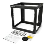 StarTech.com Rack de Servidores Abierto de 9U de Pared, 19 pulgadas, 2 columnas, 18 pulgadas de profundidad para equipo de AV - SKU RK919WALLO