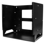 Rack de servidores abierto de 8U montado en la pared de StarTech.com con estante integrado, profundidad ajustable, adecuado para equipo AV - SKU: WALLSHELF8U