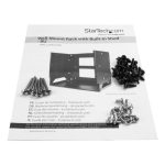 Rack de servidores abierto de 8U montado en la pared de StarTech.com con estante integrado, profundidad ajustable, adecuado para equipo AV - SKU: WALLSHELF8U