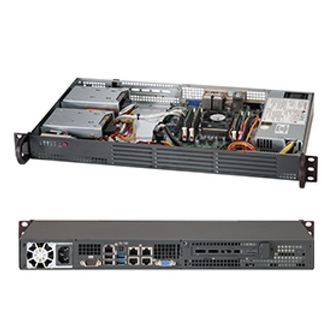 Supermicro SC504-203B servidor compacto con soporte para micro-ATX Imagen del Supermicro SC504-203B, un servidor compacto compatible con placas base micro-ATX, SKU CSE-504-203B