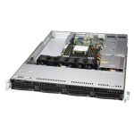 Supermicro CSE-815TQC4-R504WB3 servidor barebone de 1U en color negro, ideal para soluciones compactas en bastidor