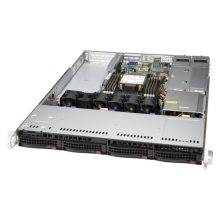 Supermicro CSE-815TQC4-R504WB3 servidor barebone de 1U en color negro, ideal para soluciones compactas en bastidor