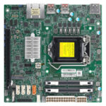 Placa base Supermicro MBD-X12SCV-W-B con chipset Intel W480 Express para socket LGA 1200 en formato mini ITX. SKU: MBD-X12SCV-W-B