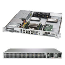 Imagen del servidor Supermicro SuperServer 1019D-FRN8TP, un bastidor de 1U en color plata, con procesador Intel SoC. SKU: SYS-1019D-FRN8TP