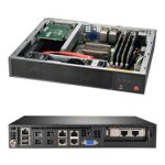 Imagen del Supermicro SYS-E300-9A-4C, servidor barebone con Intel SoC y diseño en color negro. SKU: SYS-E300-9A-4C
