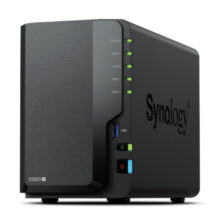 Synology DiskStation modelo DS225+ con procesador Intel Celeron J4125, 2 GB de memoria DDR4, 16 TB de capacidad, SKU DS225++2XHAT3320-8T, en color negro