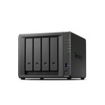 Imagen del servidor de almacenamiento NAS Synology DiskStation DS923+ con procesador Ryzen Embedded R1600, 4 GB de memoria DDR4L, 0 TB de almacenamiento y color negro. SKU: DS923+.