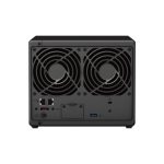 Imagen del servidor de almacenamiento NAS Synology DiskStation DS923+ con procesador Ryzen Embedded R1600, 4 GB de memoria DDR4L, 0 TB de almacenamiento y color negro. SKU: DS923+.