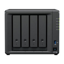 Synology DiskStation DS925+ NAS con procesador Ryzen Embedded V1500B, 4 GB DDR4 y 16 TB de unidad de disco duro en negro. SKU: DS925++4XHAT3300-4T