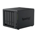 Imagen del Synology DiskStation DS925+ NAS con procesador Ryzen Embedded V1500B, 4 GB de memoria DDR4 y 64 TB en unidades de disco duro (SKU: DS925++4XHAT3310-16T). Color negro.