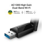 Vista del TP-Link Archer T3U Plus adaptador WLAN con capacidad 867 Mbit/s, SKU Archer T3U Plus