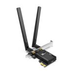 Imagen de la tarjeta de red TP-Link Archer TX55E con capacidad WLAN y Bluetooth 2402 Mbit por segundo. SKU: Archer TX55E.