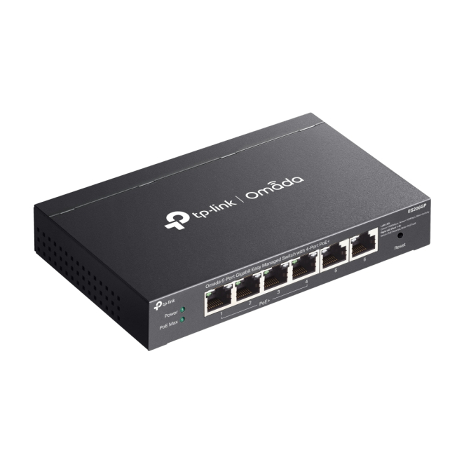 TP-Link Omada ES206GP switch Gestionado Gigabit Ethernet (10/100/1000) Energía sobre Ethernet (PoE) Negro 4 TP-Link Omada ES206GP switch gestionado fácil uso