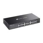 Vista del TP-Link Omada ES224G switch gestionado L2, con puertos Gigabit Ethernet (10/100/1000) y color negro. SKU: ES224G